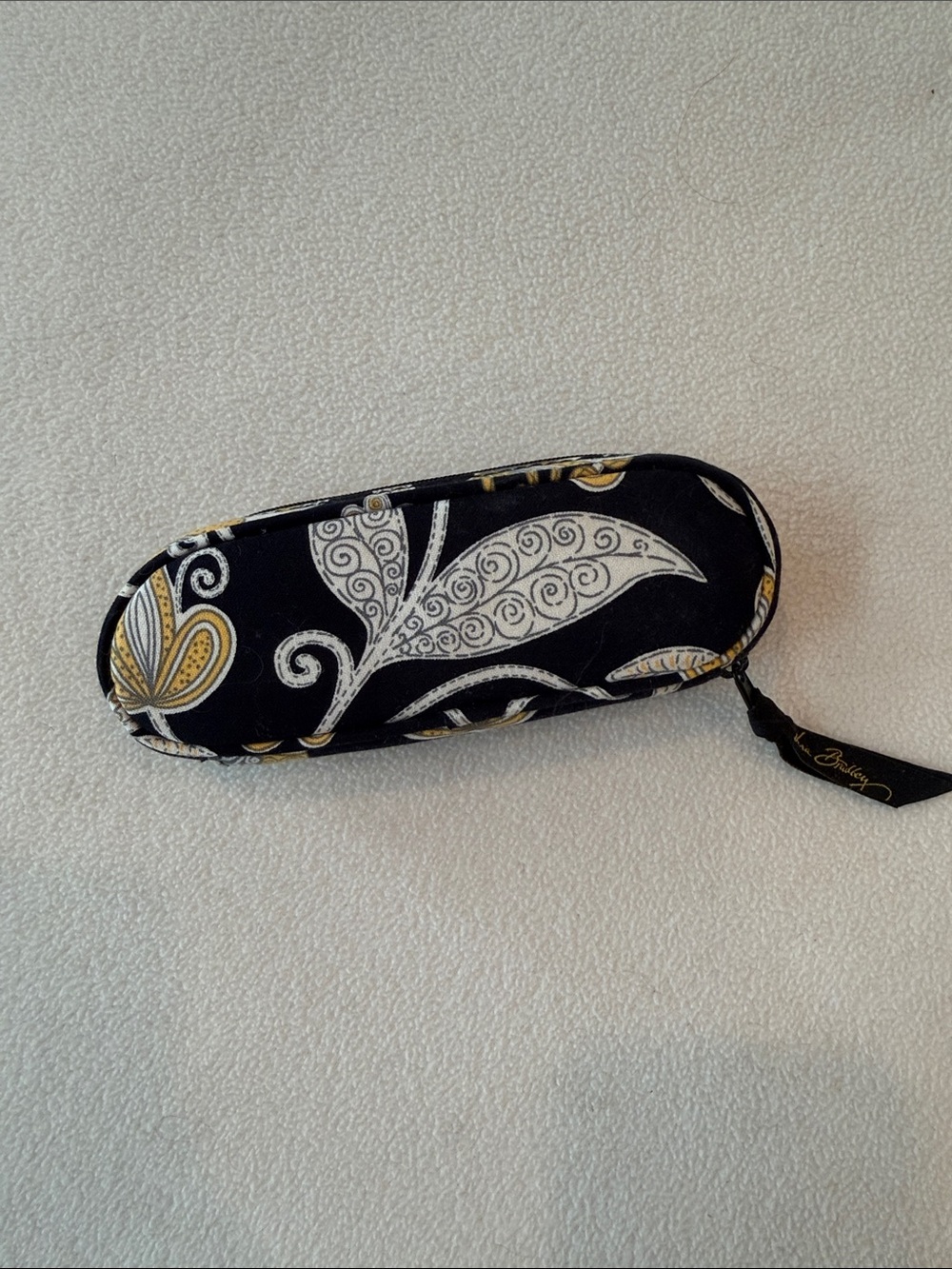 Vera Bradley Black, White & Gold Floral Eyeglass Case